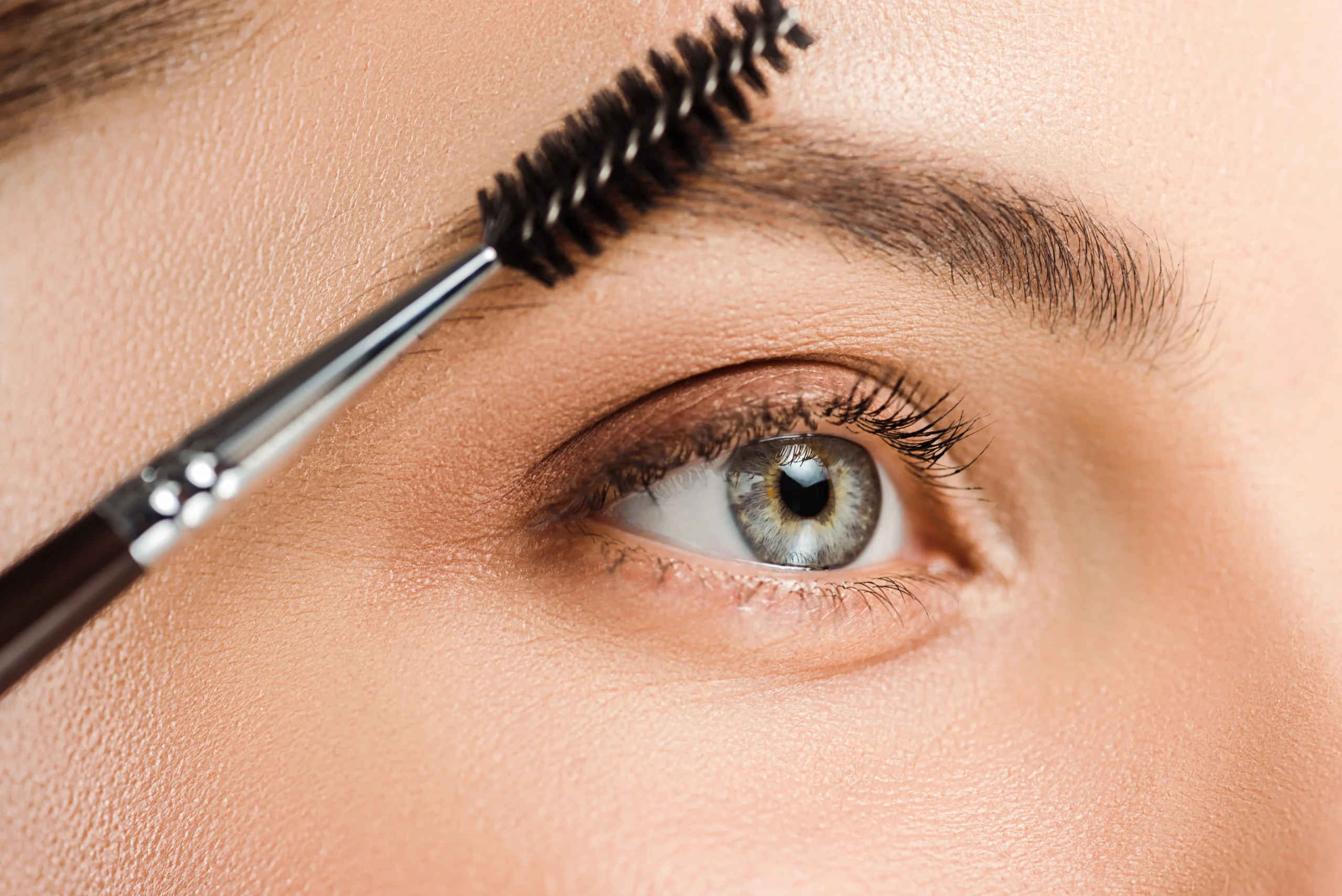 Detalle de cejas peinadas con gupillón